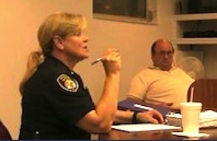 Former Oak Hill Police Chief Diane Young and Jeff Bracy